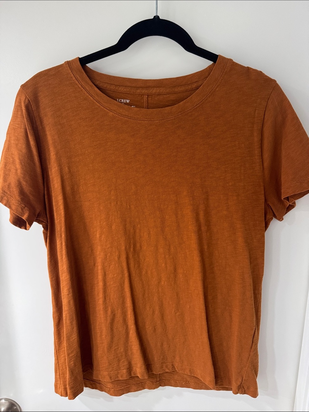 J. Crew Burnt Orange Short Sleeve Girlfriend Tee